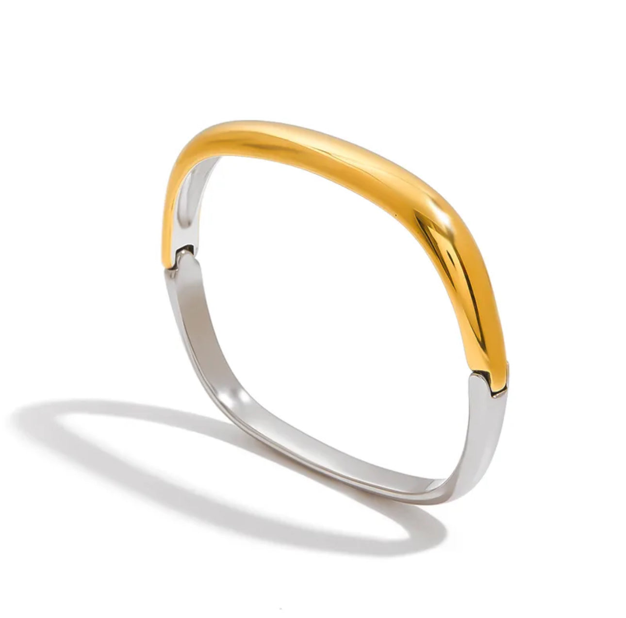 Pulsera bicolor acero inoxidable