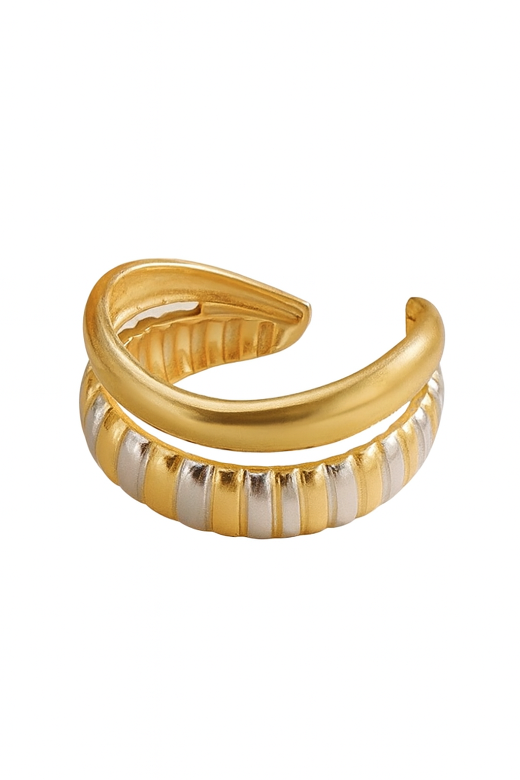 Anillo bicolor doble