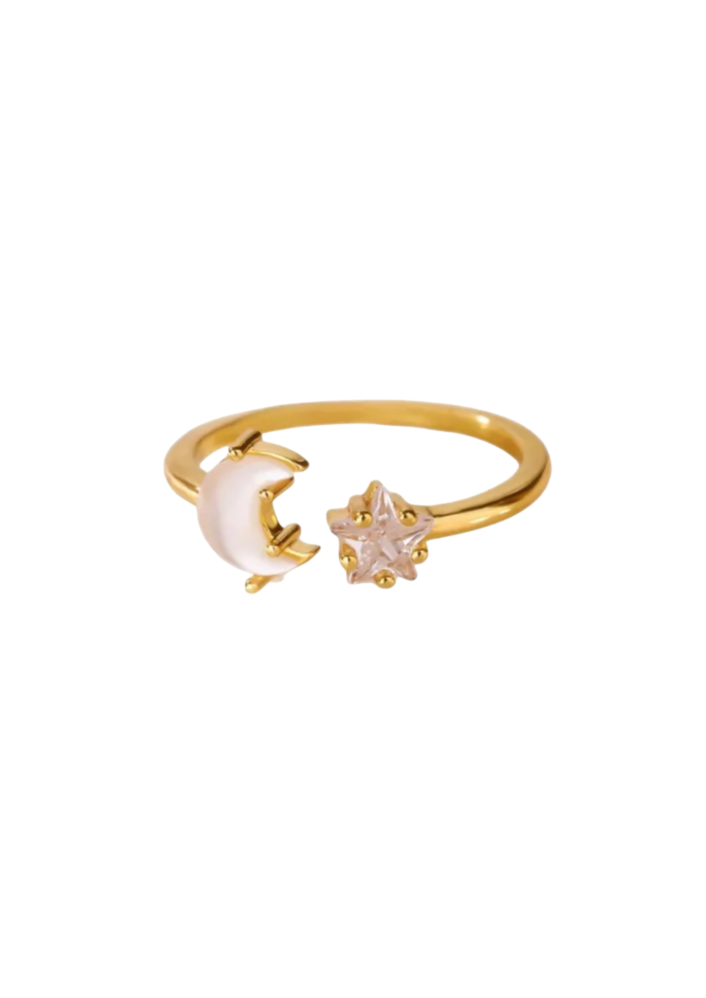 Anillo luna y estrella ajustable