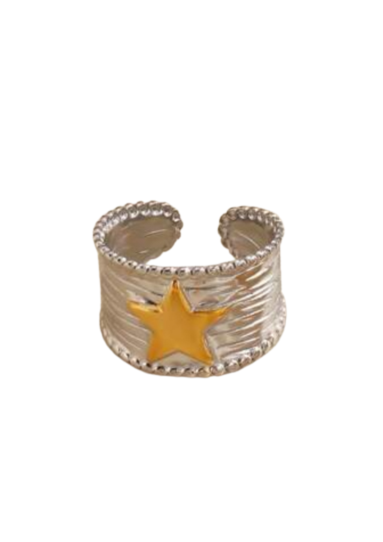 Anillo chunky Estrella bicolor