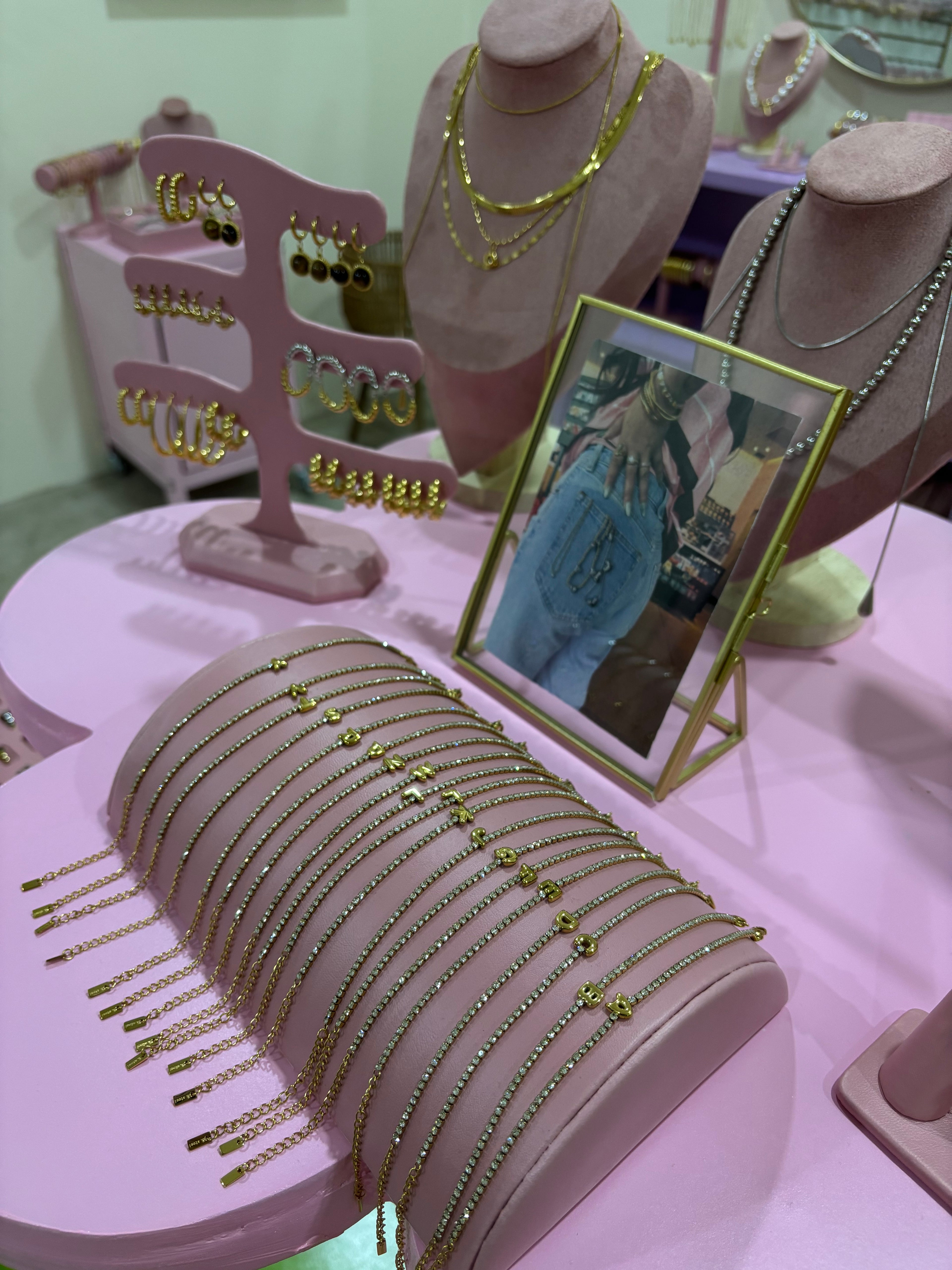 Pulsera de inicial acero inoxidable