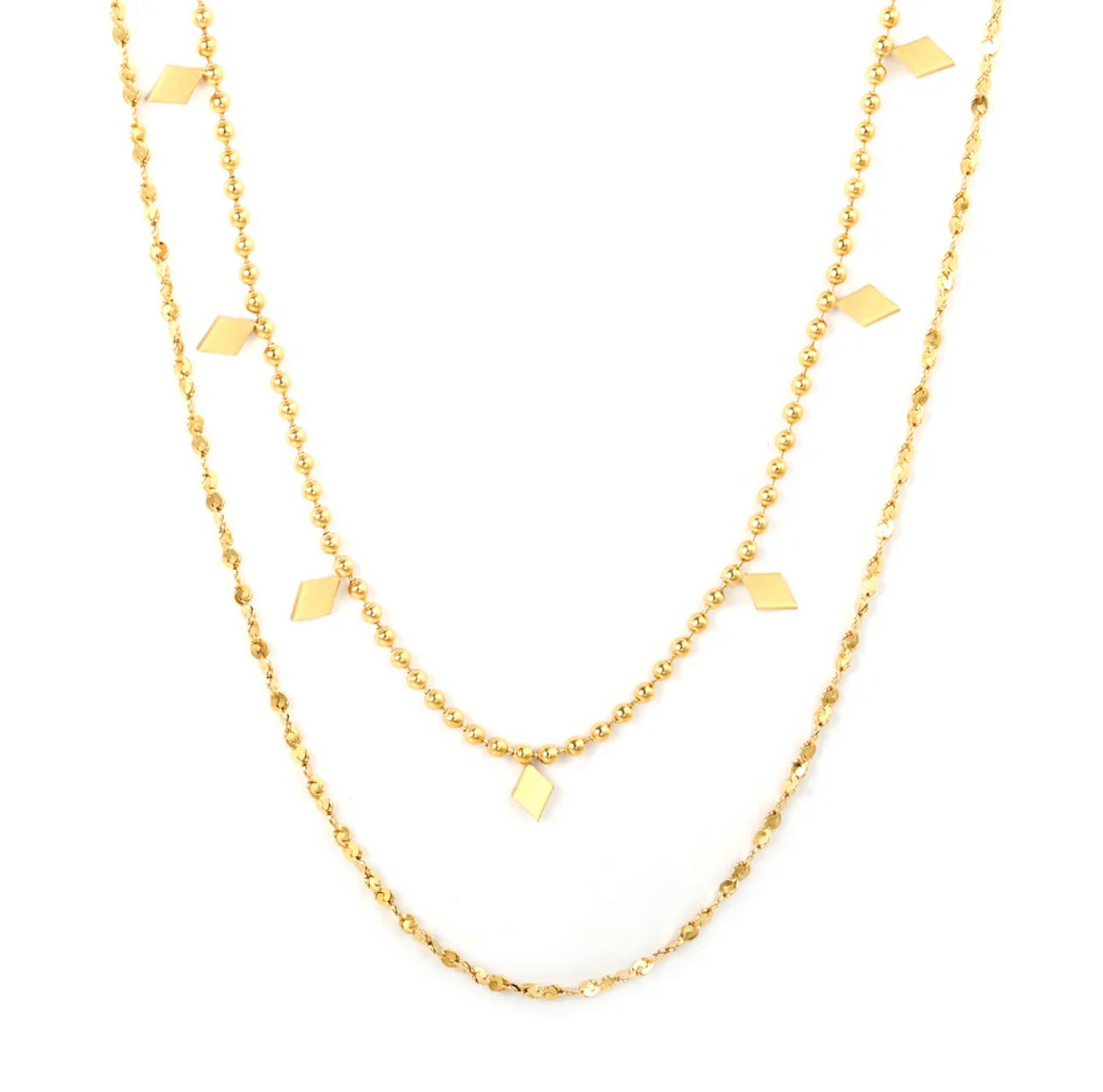 Collar doble acero inoxidable