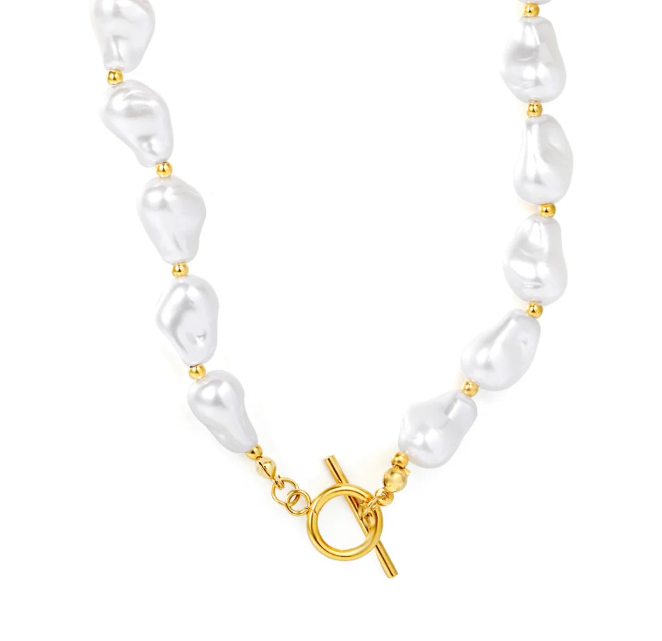 Collar perlas acero inoxidable