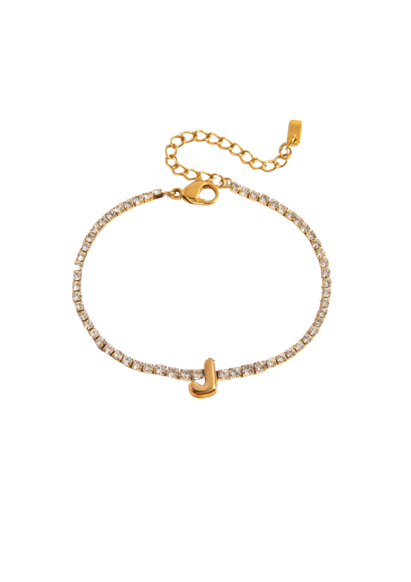 Pulsera de inicial acero inoxidable